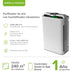 Purificador de aire y humidificador Avera con filtro HEPA H13, luz UV y cobertura de 240 m2. Modelo PHEPA02.