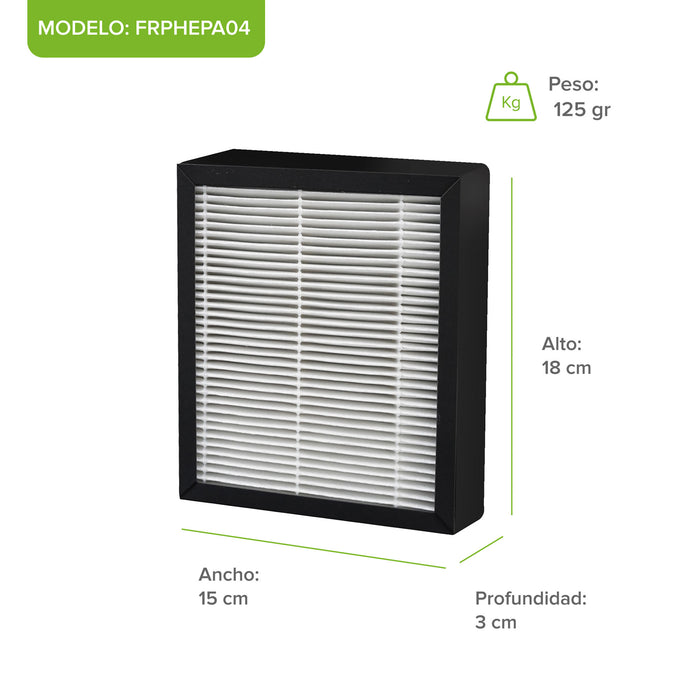 Filtros de repuesto para purificador de aire con humidificador PHEPA04
