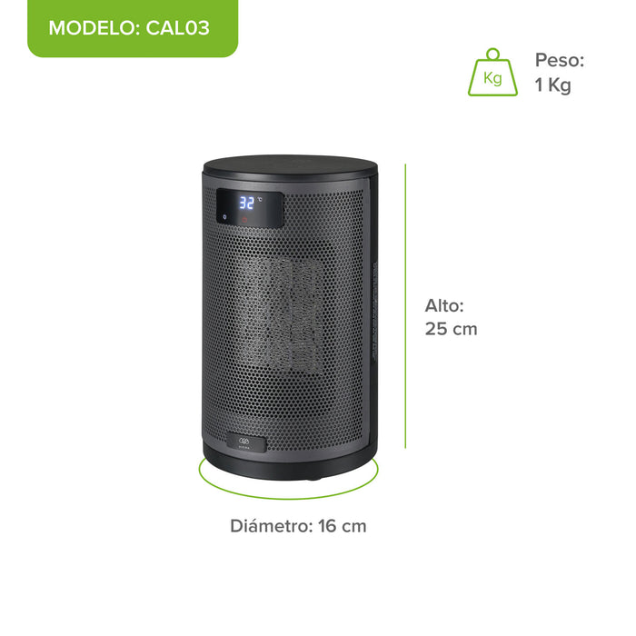 Calefactor eléctrico de cerámica ptc 55° oscilación 1500 W - cobertura 15m2