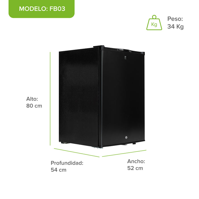Frigobar 127 L 4.5 pies con puerta reversible y llave - negro