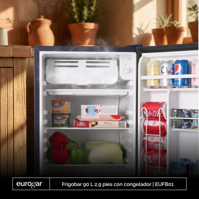 Frigobar 90 L 2.9 pies cúbicos con puerta reversible - negro