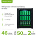 Refrigerador enfriador de bebidas Avera EBC50, 46L, con capacidad para 50 latas y luz interior LED.
