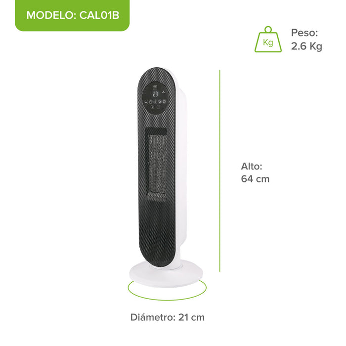 Calefactor eléctrico de cerámica ptc 80° oscilación 1500 W