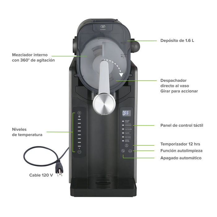 Máquina de frappés y bebidas congeladas 1.6 L 6 programas