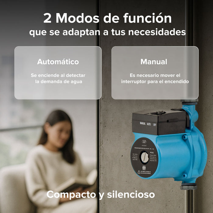 Bomba presurizadora de agua 26 Litros/Minuto 1/6 HP