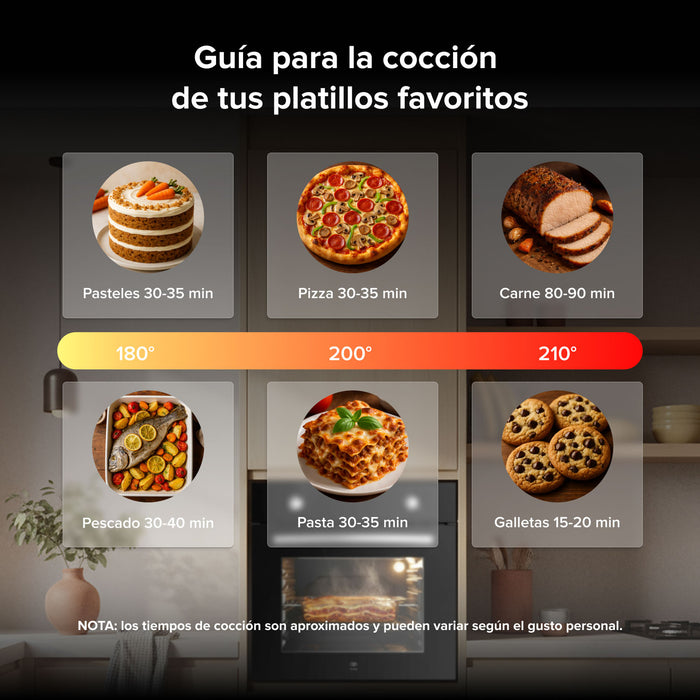 Combo Parrilla de gas 4 quemadores vidrio templado 60 cm + Horno gas LP 58 L