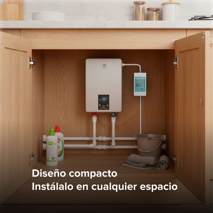 Calentador de agua instantáneo eléctrico 5 Litros compacto 220V, 1.5 servicios