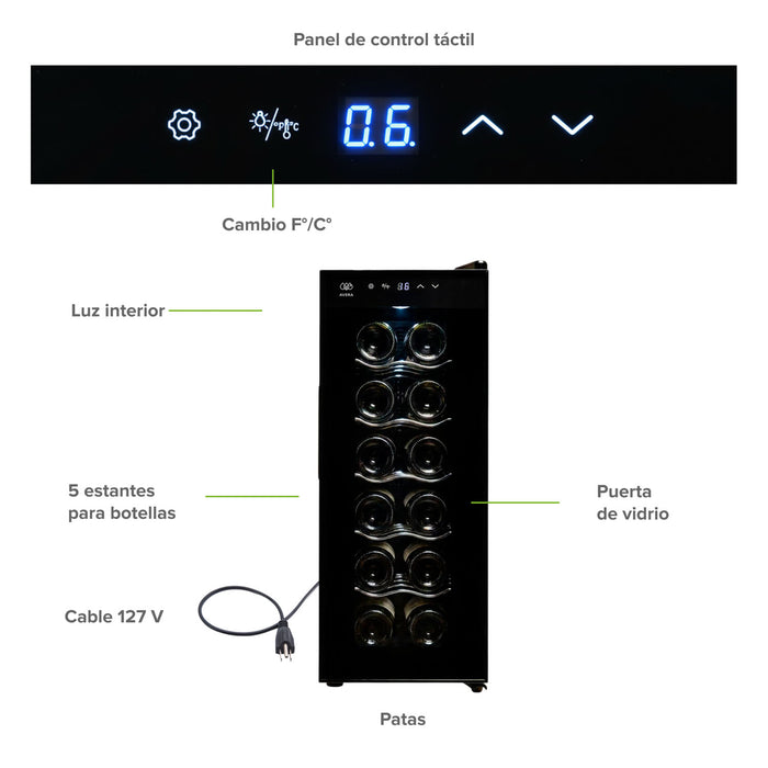 Combo Cava 12 botellas + Sacacorcho eléctrico