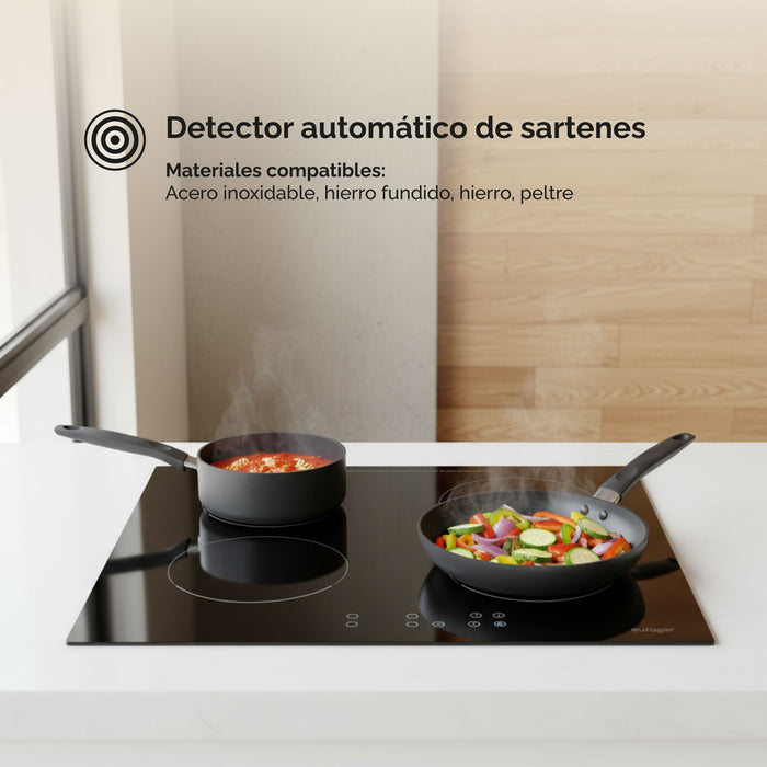 Parrilla de inducción 4 quemadores 59 cm 7000 W 220 V