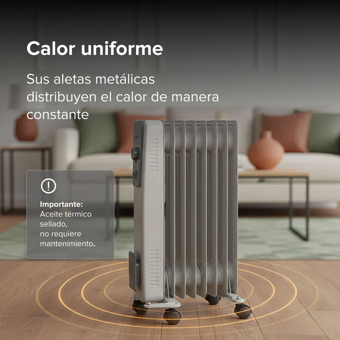 Calefactor eléctrico de aceite con radiador