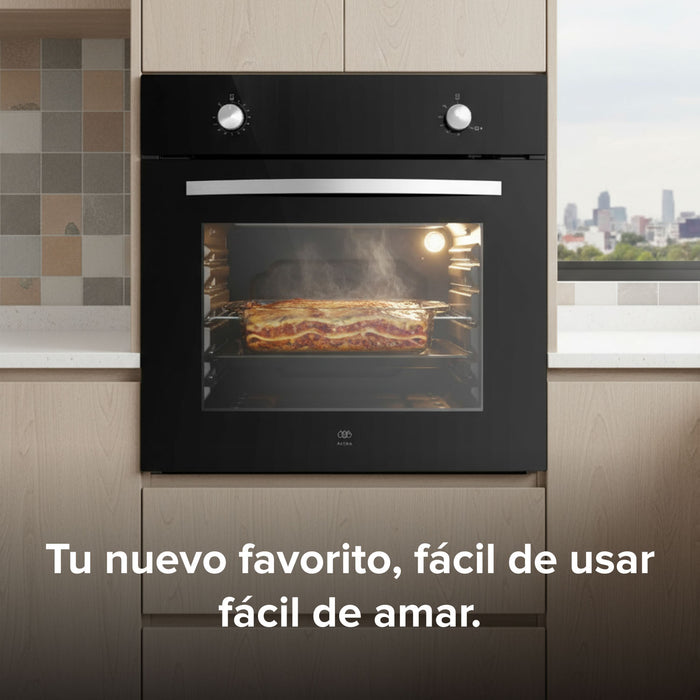 Horno empotrable a gas natural 60 cm con 2 perillas 58 L