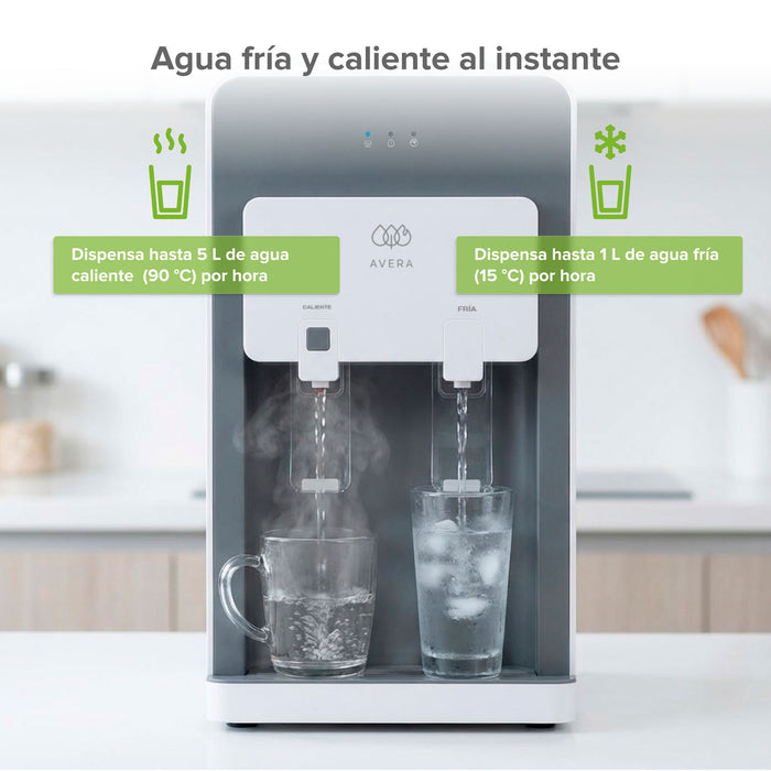 Dispensador de agua fría y caliente para garrafón de hasta 20 L