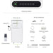 Aire acondicionado portátil 3 en 1 con panel digital, control remoto y kit de instalación completo para ventana.