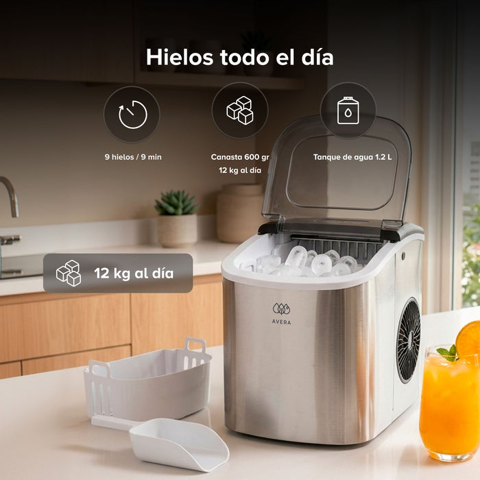 Máquina de hielo 1.2 L - hasta 12 kg al día
