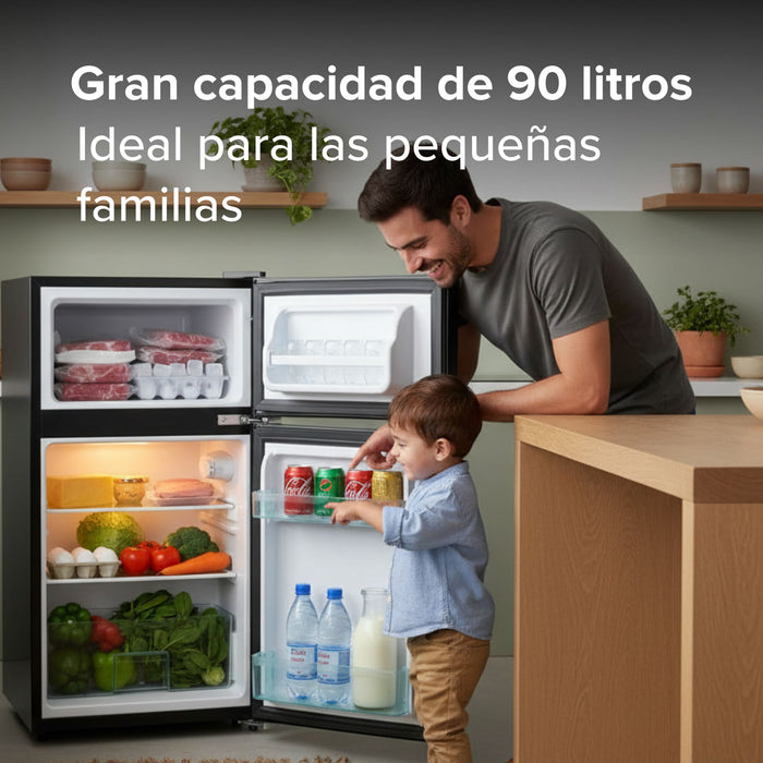 Frigobar 90 L 3.2 pies con congelador independiente