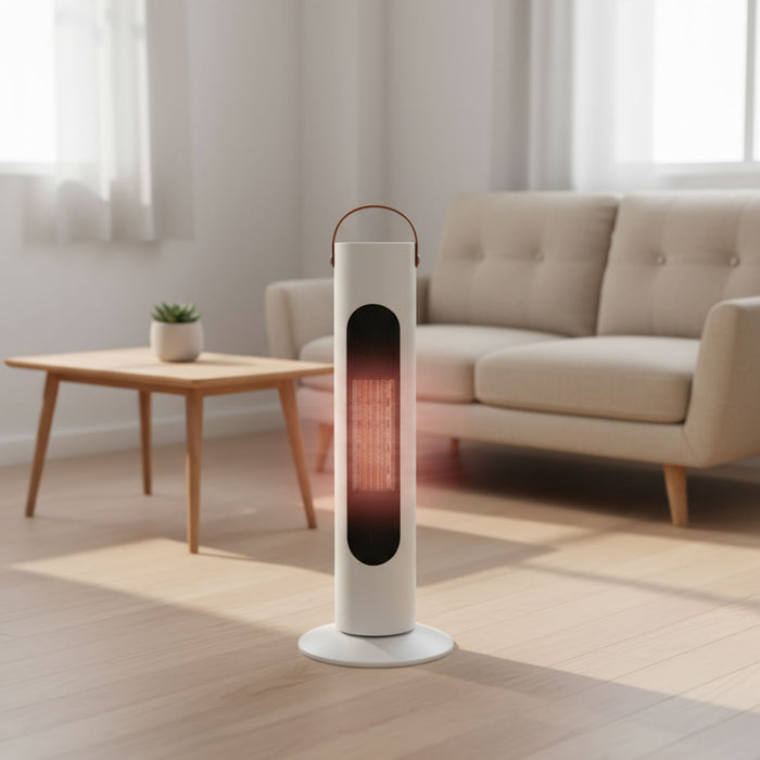 Calefactor eléctrico de cerámico, oscilación 45° - cobertura 15 m2