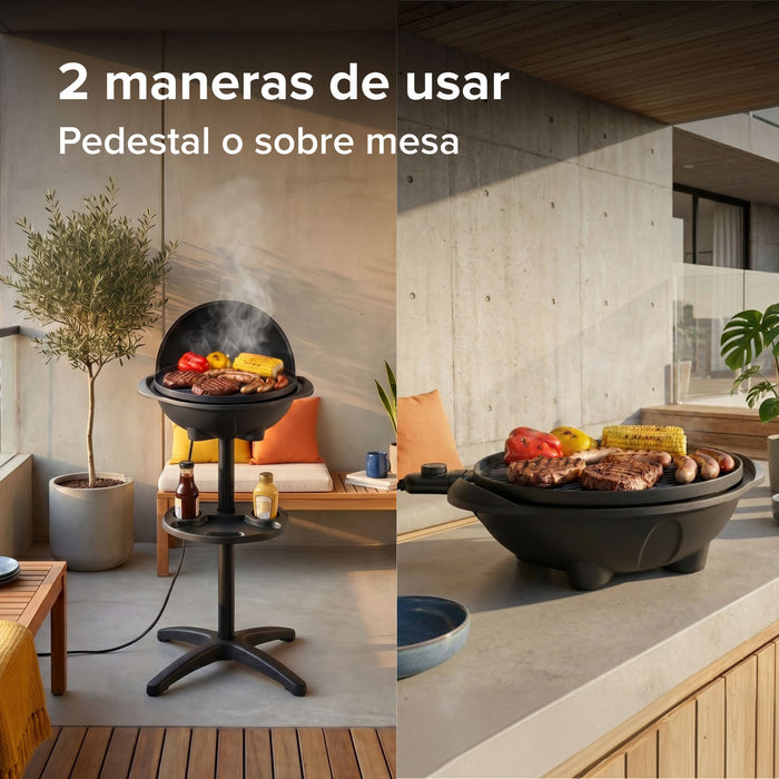 Asador eléctrico de pedestal portátil 16" 42cm