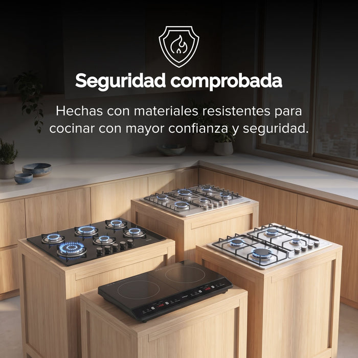 Parrilla de inducción 4 quemadores 59 cm 3600 W 127 V - eurogar
