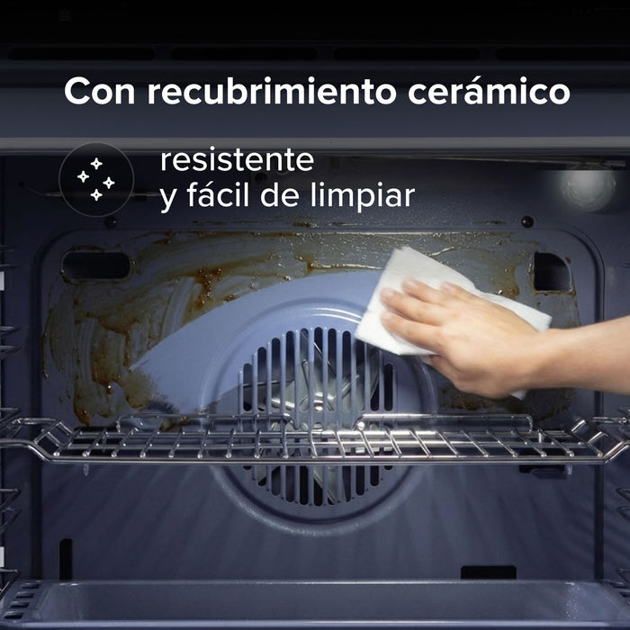 Horno empotrable eléctrico 75 L 220 V digital con freidora de aire y 8 funciones integradas + Recubrimiento cerámico