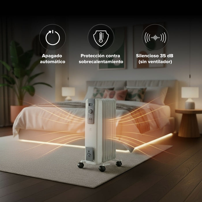 Calefactor eléctrico de aceite con radiador
