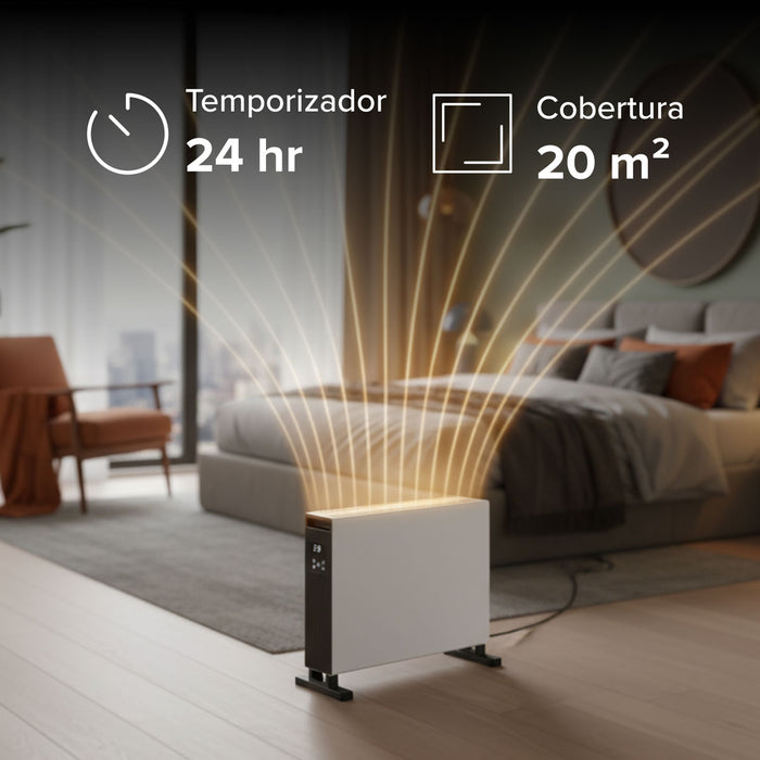 Calefactor eléctrico de convección con panel táctil - cobertura 20m2