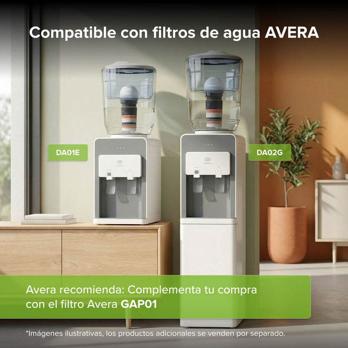 Dispensador de agua fría y caliente para garrafón de hasta 20 L