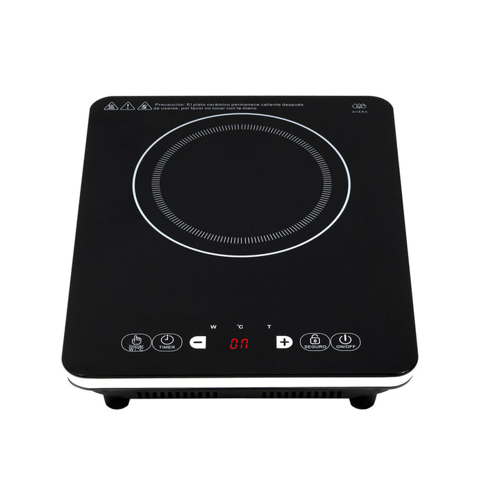 Parrilla de inducción portátil 1 quemador 29 cm soporta 11 kg 1500 W 120 V