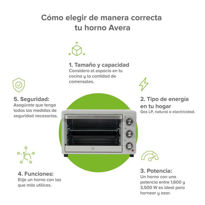 Horno eléctrico tostador hasta 250°C XL 30L