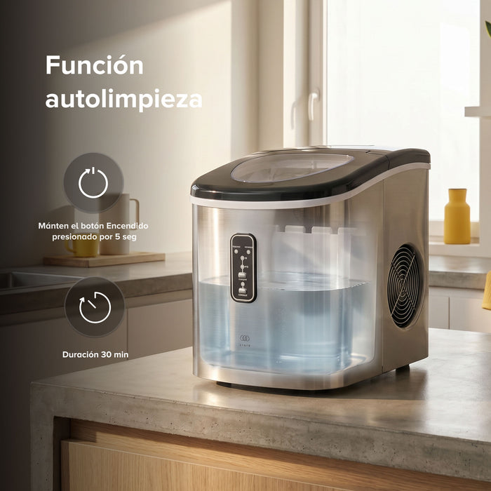 Máquina de Hielo Portátil 12kg - Hielo Bala en Minutos | Avera