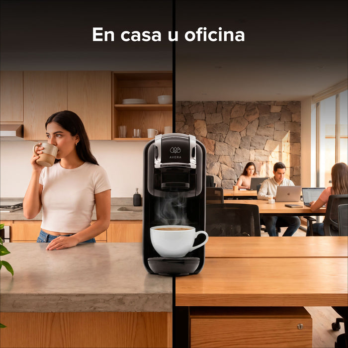 Cafetera compacta para café molido y cápsulas nespresso o dolce gusto - 600 ml