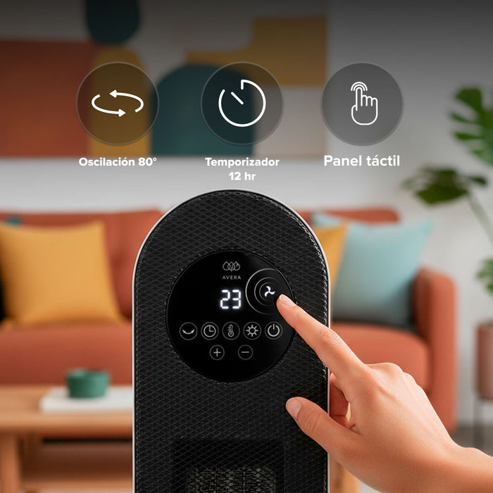 Calefactor eléctrico de cerámica ptc 80° oscilación 1500 W