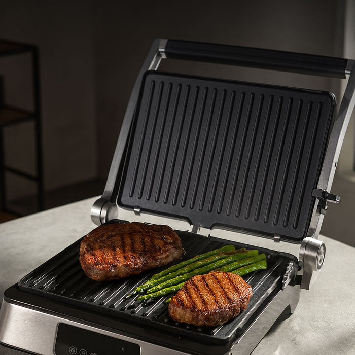 Parrilla grill 3 en 1 XL apertura 180° con placas intercambiables