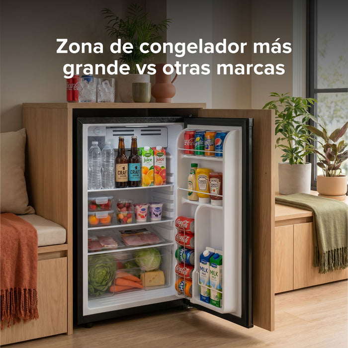 Frigobar 127 L 4.5 pies con puerta reversible y llave - negro