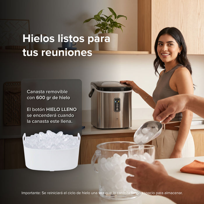 Máquina de Hielo Portátil 12kg - Hielo Bala en Minutos | Avera