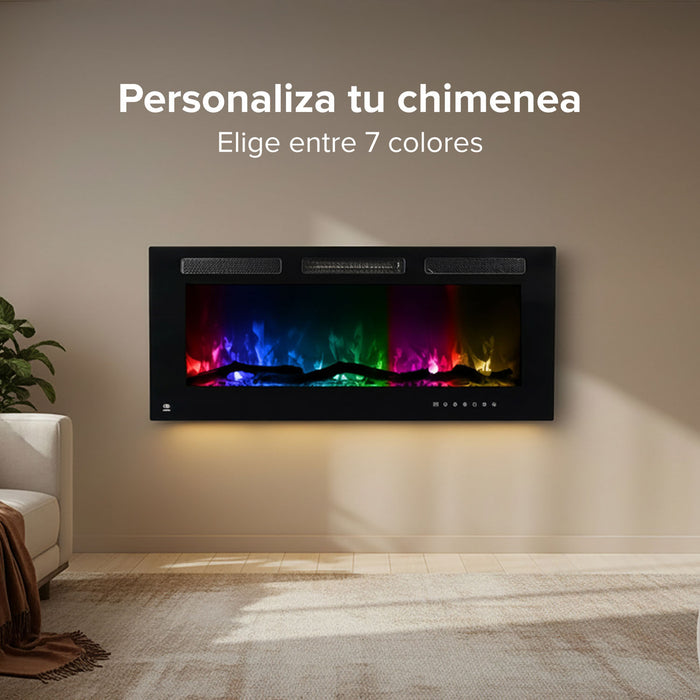 Calefactor eléctrico tipo chimenea 32" 81 cm con WiFi - cobertura 30m2