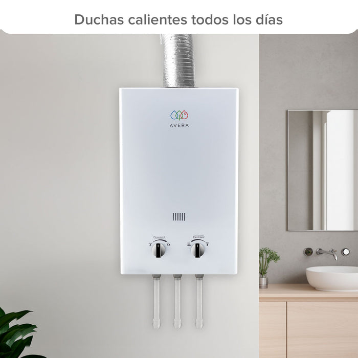 Calentador de agua instantáneo para gas LP 6 Litros/Minuto, 1 Servicio