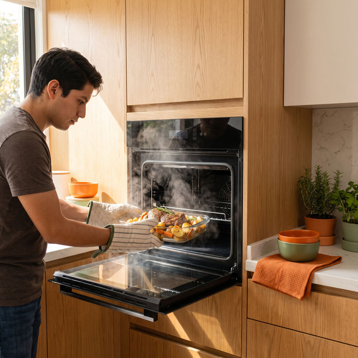 Horno empotrable eléctrico 67 L control táctil y 8 funciones 1800 W 127 V