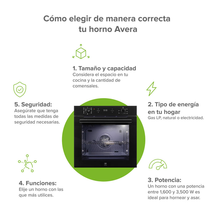 Horno empotrable eléctrico 75 L 220 V digital con freidora de aire y 8 funciones integradas + Recubrimiento cerámico