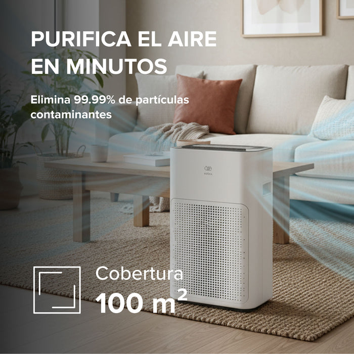 Purificador de aire inteligente potencia 200 CADR - Cubre hasta 100m²