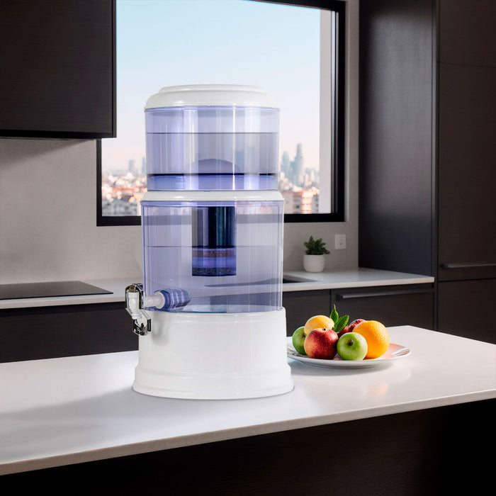 Combo Filtro dispensador de agua 10 L con 2 cartuchos de repuesto - 1 año de rendimiento