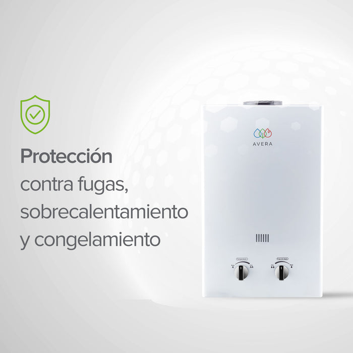 Calentador de agua instantáneo para gas natural 6 Litros/Minuto, 1 Servicio