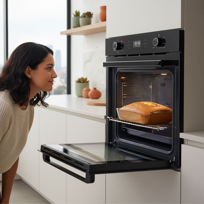 Horno empotrable eléctrico 75 L 220 V digital con freidora de aire y 8 funciones integradas + Recubrimiento cerámico