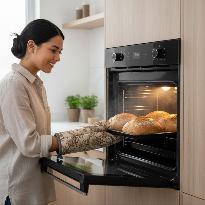 Horno empotrable eléctrico 75 L 220 V digital con freidora de aire y 8 funciones integradas