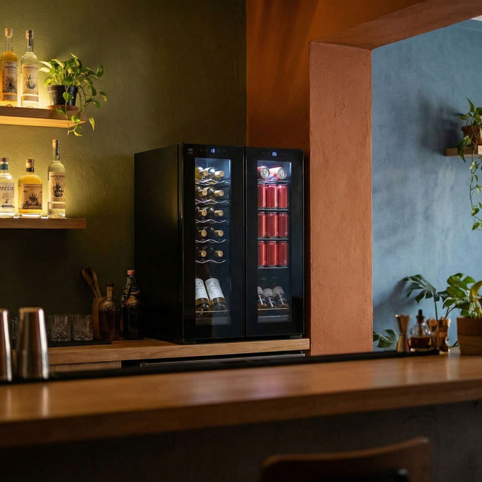 Cava de vinos y enfriador de bebidas 2 en 1 65L