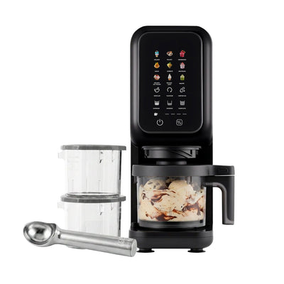 Combo Máquina de helados, sorbetes, gelatos, yogurt helado y nieve con 3 vasos de 450ml + Cuchara de regalo