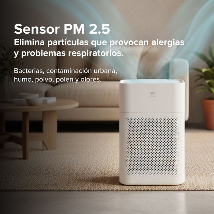 Purificador de aire y humidificador evaporativo inteligente potencia 110 CADR - Cubre hasta 55m²