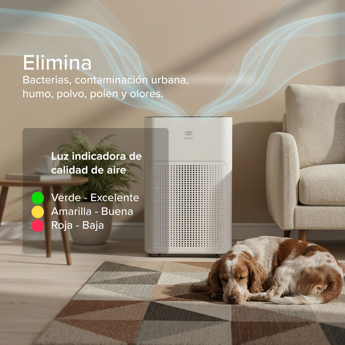 Purificador de aire inteligente potencia 200 CADR - Cubre hasta 100m²