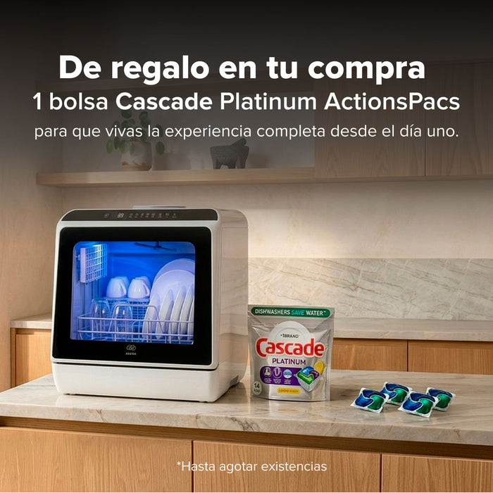 Lavavajillas compacto de sobremesa 5 L, 4 servicios, 5 programas de lavado
