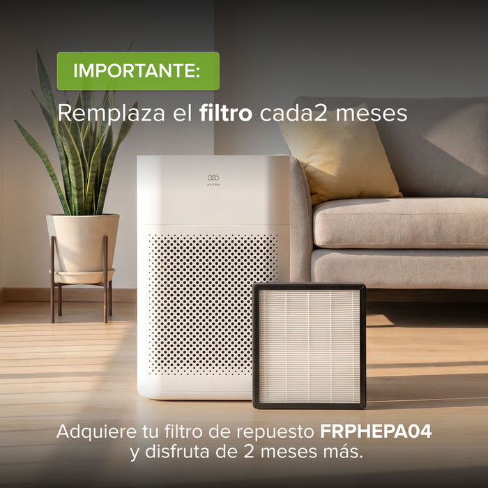 Purificador de aire y humidificador evaporativo inteligente potencia 110 CADR - Cubre hasta 55m²