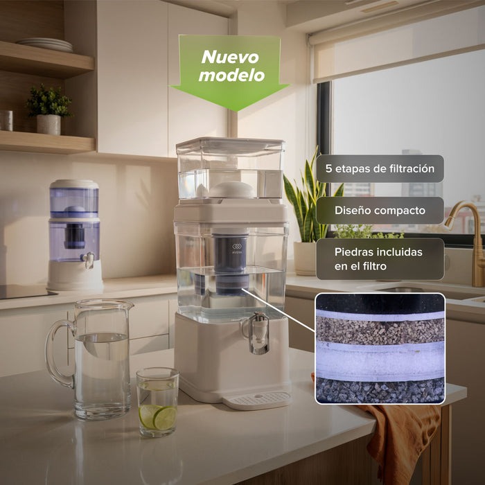 Filtro dispensador de agua 10 L - 5 etapas de filtración